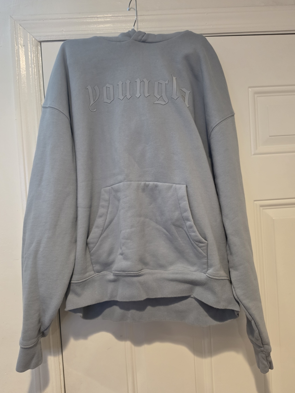 YoungLA Pale Blue Crewneck Graphic Pullover - Women's Sweater